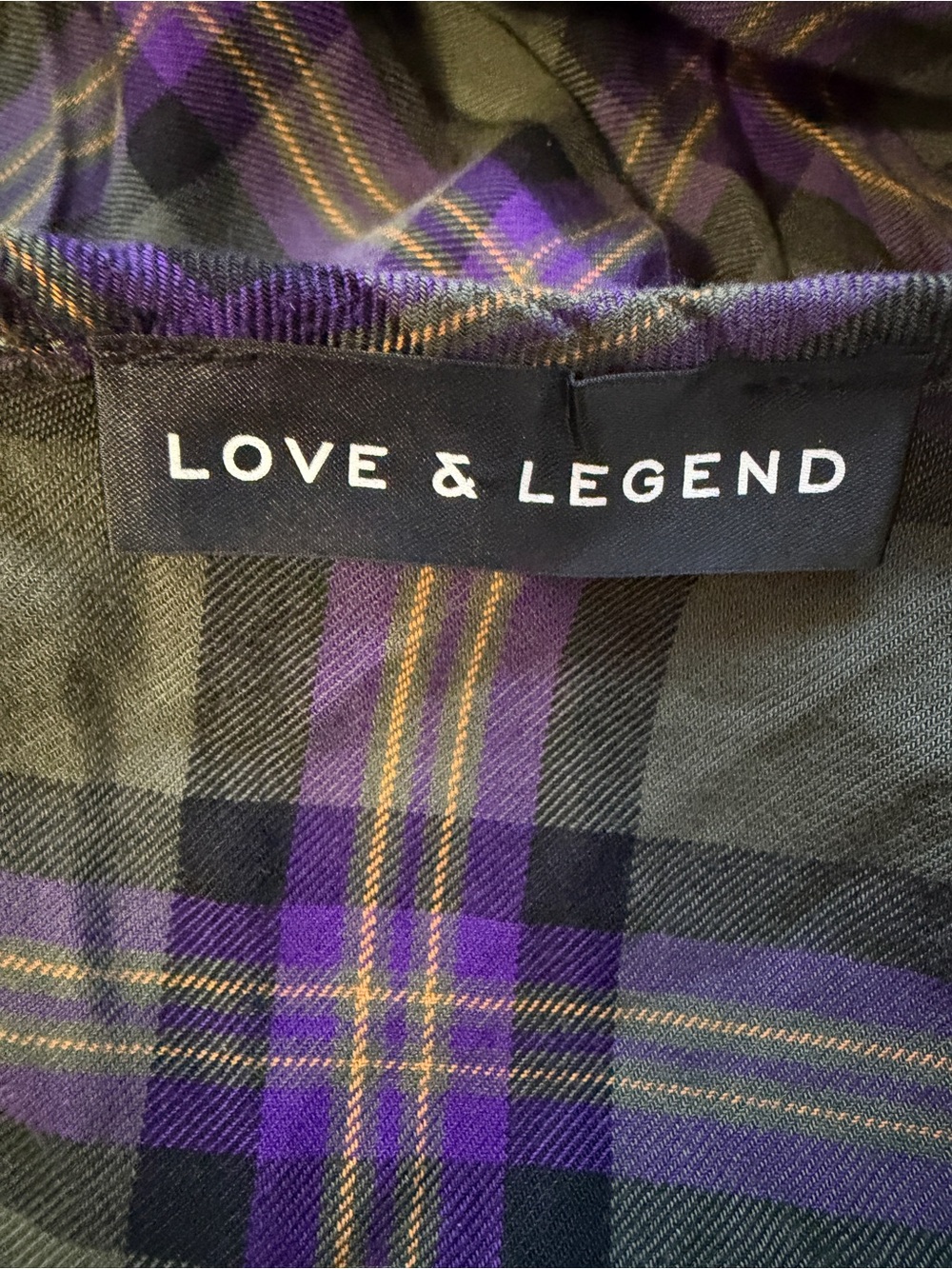 Love & Legend Womens Plaid Top M/L Cottagecore Floral Embroidery Lace Trim READ - Picture 2 of 5